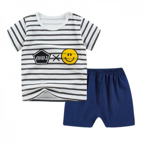 Children’s Short-Sleeved T-Shirt Set Summer New Born Baby Boys And Girls T-Shirt Matching Set - Shop N Save