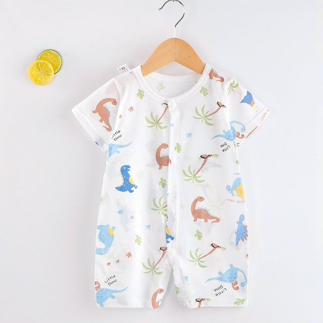 Baby Jumpsuit Newborn Romper Short-Sleeved Thin Romper Infant Baby Bag - Shop N Save