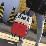 Mommy Baby Diaper Bag - Large Capacity Trendy Nylon Waterproof New Born Fashion Backpack Handbag Multi Functional Outing Bag - Blue - Shop N Save