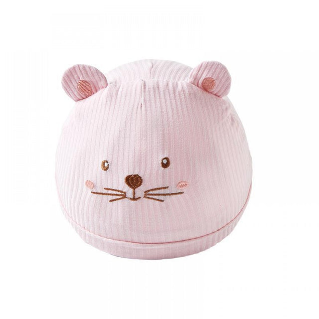 Newborn Baby Embroidery Fetal Winter Cap - Pink - Shop N Save