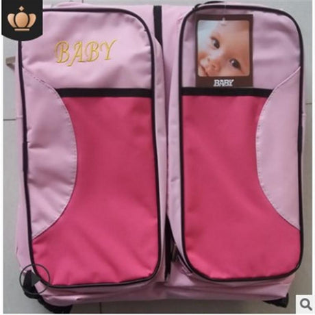 Multi-Functional Large-Capacity New Born Bag Out Portable Travel Bed - Pink - Shop N Save