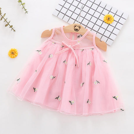 Sleeveless Lace and Knee Full Cotton Vest Princess Dress - Shop N Save