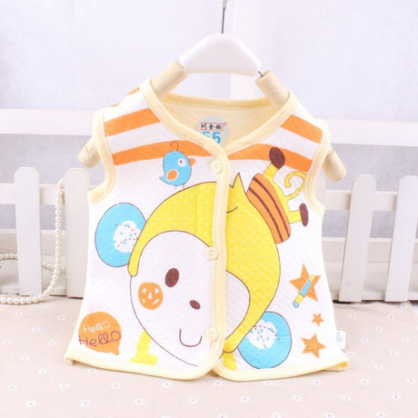 New Born Warm Vest Front Open Cute Vest - yellow - Shop N Save