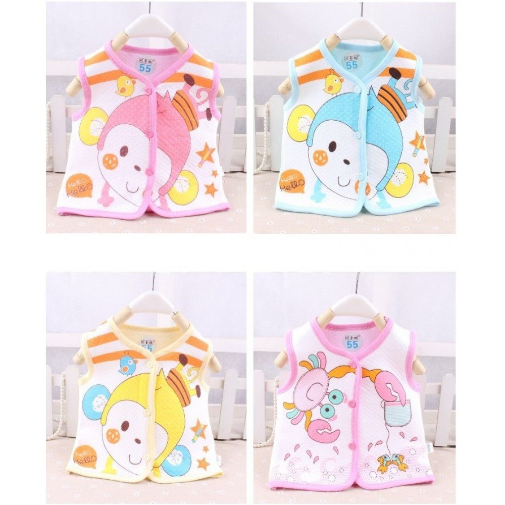 New Born Warm Vest Front Open Cute Vest - yellow - Shop N Save