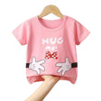 New Born Pure Cotton Short-Sleeved T-Shirt 0-7 Years Old - Pink - Shop N Save