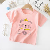 New Born Pure Cotton Short-Sleeved T-Shirt 0-7 Months Old - Pink - Shop N Save