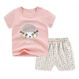 Breathable New Born Short Sleeve Two Piece Cotton Outfit Matching Set - Shop N Save