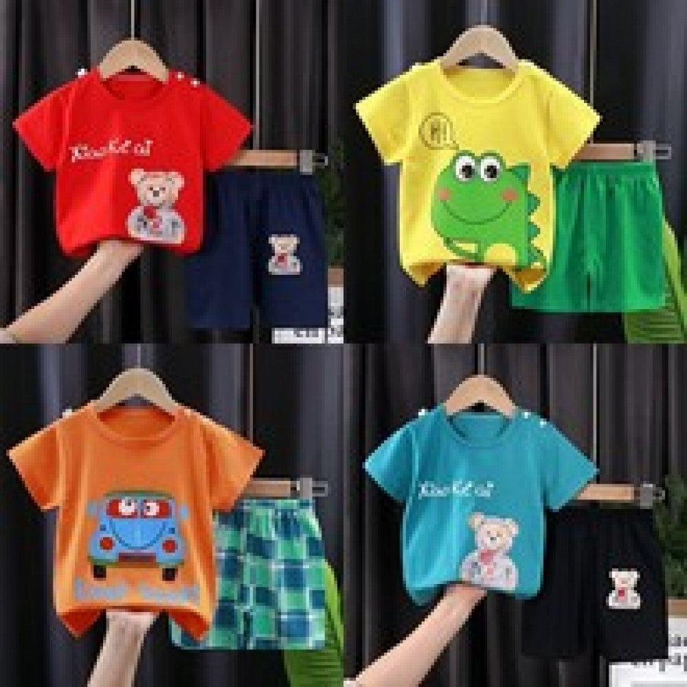 Fashion Short Sleeve T Shirts Cotton Shirts New Born Matching Set - Shop N Save