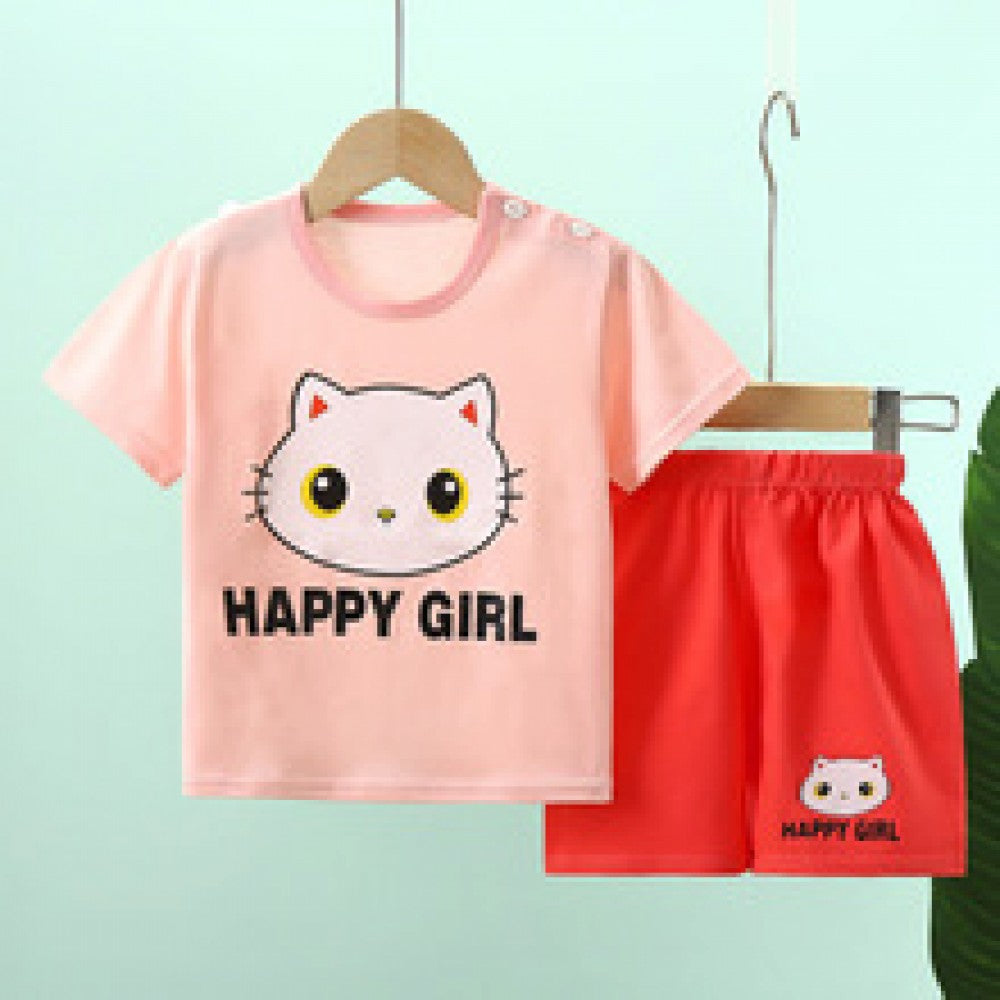 Fashion Short Sleeve T Shirts Cotton Shirts New Born Matching Set - Shop N Save