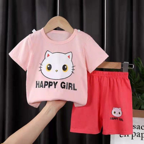 Fashion Short Sleeve T Shirts Cotton Shirts New Born Matching Set - Shop N Save
