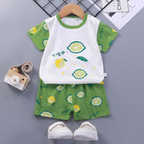 Breathable New Born Short Sleeve Two Piece Cotton Outfit Matching Set - Shop N Save