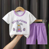 Cartoon print Newborn cotton short sleeve T-shirt and shorts Matching Set - Shop N Save