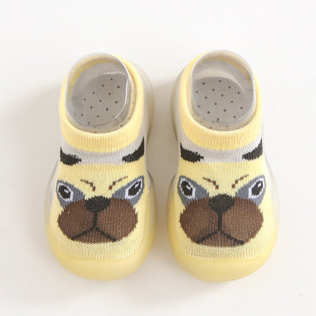 Newborn Infant Cartoon Design Socks Shoes For Kids Baby Girls - Breathable New Stylish Fashion For Boys Children - Soft Cotton Shoes - Yellow - Shop N Save