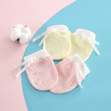 Anti-Scratch Cotton Adjustable New Born Protective Gloves - Shop N Save