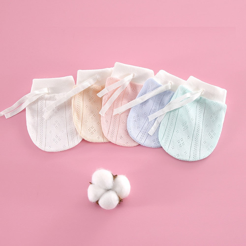 Anti-Scratch Cotton Adjustable New Born Protective Gloves - Shop N Save