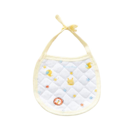 3 PCs Set Multi Pint Baby Bib Pure Cotton New Born Saliva Towel Light Yellow - Shop N Save