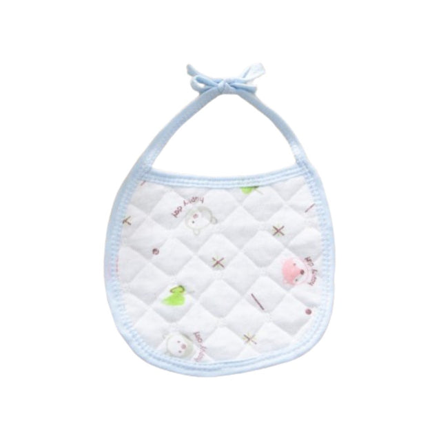 3 PCs Set Multi Pint Baby Bib Pure Cotton New Born Saliva Towel Blue - Shop N Save