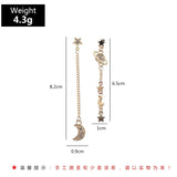 Copper Star Moon Earrings: Celestial Fashion with Tassels - Shop N Save