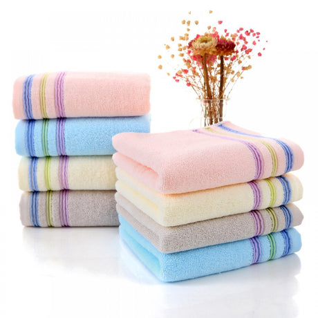 Pure Cotton Jacquard Towel New Born Non-Shedding Towel - Pink - Shop N Save