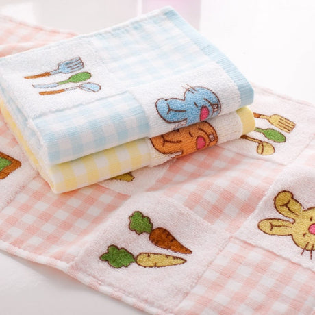 Printed Cartoon Pure Cotton New Born Towel - Pink - Shop N Save
