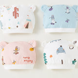Spring And Autumn Thin Section Newborn Fetal Hat - White - Shop N Save