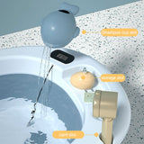 Portable Baby Bathtub - Large Foldable Newborn Infants Anti Slip Skid Proof Collapsible Baby Bath Tubs With Water Temperature Meter and Net and Shower for Kids New Born (L 82 - W 48 - H 32 CM) - Blue - Shop N Save