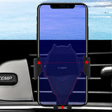 Air Vent Car Phone Holder - Strong Grip Air Outlets Ball Head Car Mount Bracket Mobile Holder For All Type Of Car - Black