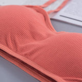 Woman Seamless Bras Vest Thread Beautiful Back - Peach - Shop N Save