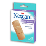656-20 Nexcare Sheer Bandages, 72x25mm, 20/Box