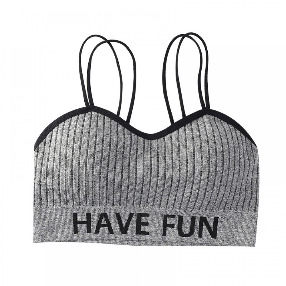 Seamless Girl Sling Beauty Back Wrap Chest Ladies Vest Bra - Gray - Shop N Save