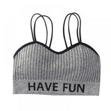 Seamless Girl Sling Beauty Back Wrap Chest Ladies Vest Bra - Gray - Shop N Save