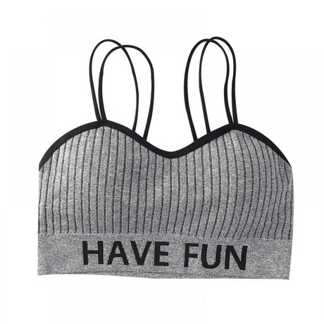Seamless Girl Sling Beauty Back Wrap Chest Ladies Vest Bra - Gray - Shop N Save
