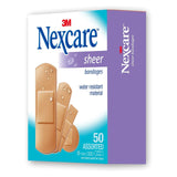 658-50 Nexcare Sheer Bandages, Assorted, 50/Box