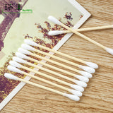 Double Head Disposable Daily Use Wooden Stick Cotton Bud - Skin