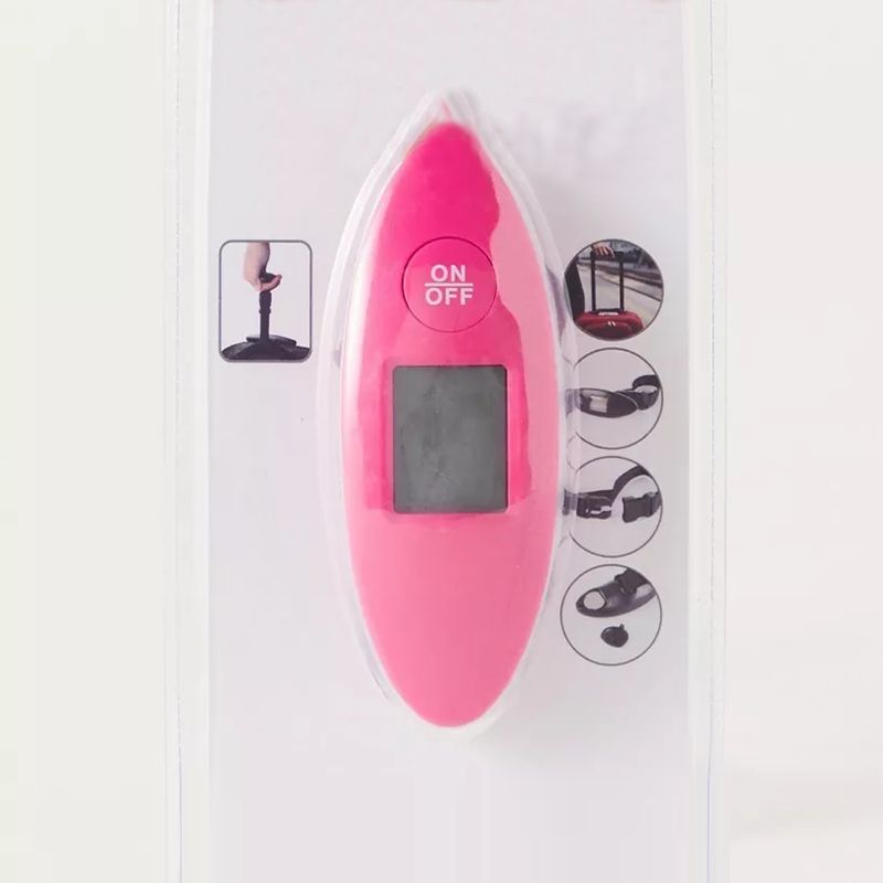 Mini LCD Digital Luggage Scales Portable Travel Bag Weighing Accurate Scales (Pink) .