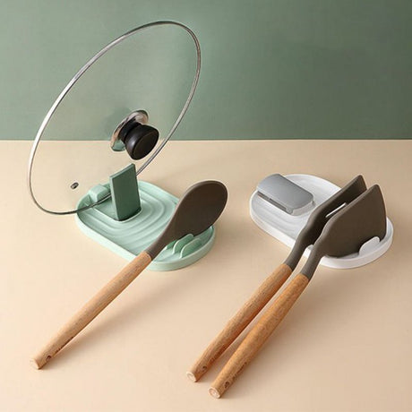 Multi-Function Spatula Spoon Holder Rack - Light Green