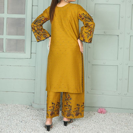 2 Piece Kurti Salwar Embroidery Set - Pure Cotton Collection Stylish Solid Color Light Weight Cotton Fabric Suit Top Bottom Salwar Kameez Indian Pakistani Embroidered Suit For Event Party Outdoor Dress - White - Shop N Save