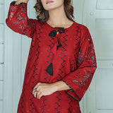 2 Piece Kurti Salwar Embroidery Set - Pure Cotton Collection Stylish Solid Color Light Weight Cotton Fabric Suit Top Bottom Salwar Kameez Indian Pakistani Embroidered Suit For Event Party Outdoor Dress - Maroon - Shop N Save