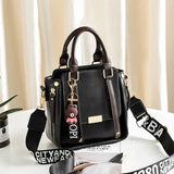 Trendy Black PU Handbag: Stylish, Spacious, Premium Quality, Versatile Chic - Shop N Save