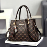Elegant Geometric Floral Handbag: Spacious, Stylish, Versatile, High Quality - Shop N Save