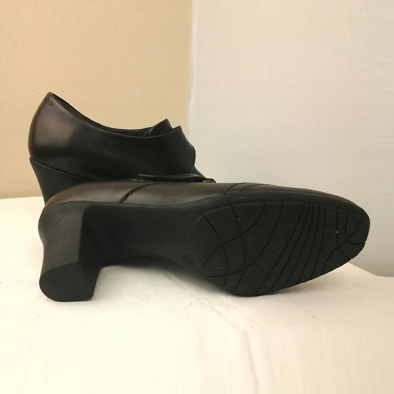 Scholl Memory Cushion Dark Brown Leather Shoes , Touch Fasten, Kelley Design. - Shop N Save