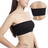 Strapless Breathable Thin Soft Ice Silk Wrapped Bra - Black - Shop N Save