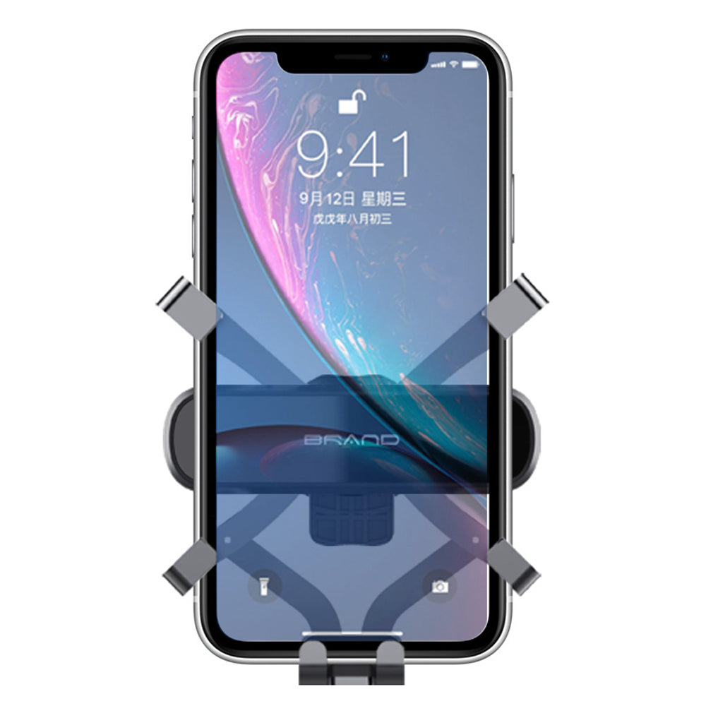 Air Vent Car Phone Holder - Strong Grip Air Outlets Ball Head Car Mount Bracket Mobile Holder For All Type Of Car- Black