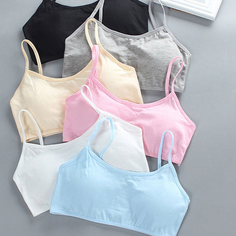 Girls Bra Straps Pure Cotton Vests - Peach - Shop N Save