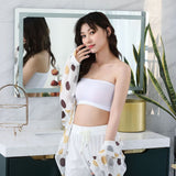 Top Solid Breathable Strapless Bra For Women - White - Shop N Save