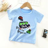 New Born Pure Cotton Short-Sleeved T-Shirt 0-7 Months Old - Blue - Shop N Save