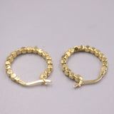 Yellow Golden Cube Bead Hoop Earrings - Shop N Save