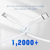 BLAST INN Cable For USB C to Lightning,Fast Charger Cable,iPhone Charger Cord Compatible with iPhone Pro Max/XS MAX/XR/XSX/8/7Plus - White