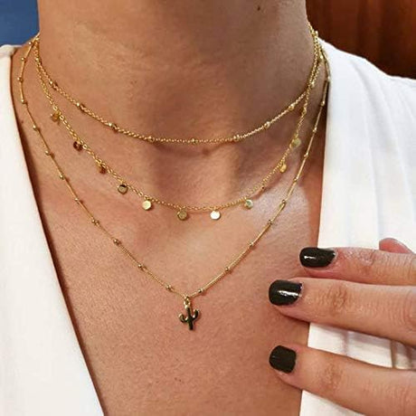 Gold Tree Coin Choker: 3-Piece Pendant Necklace Set - Shop N Save