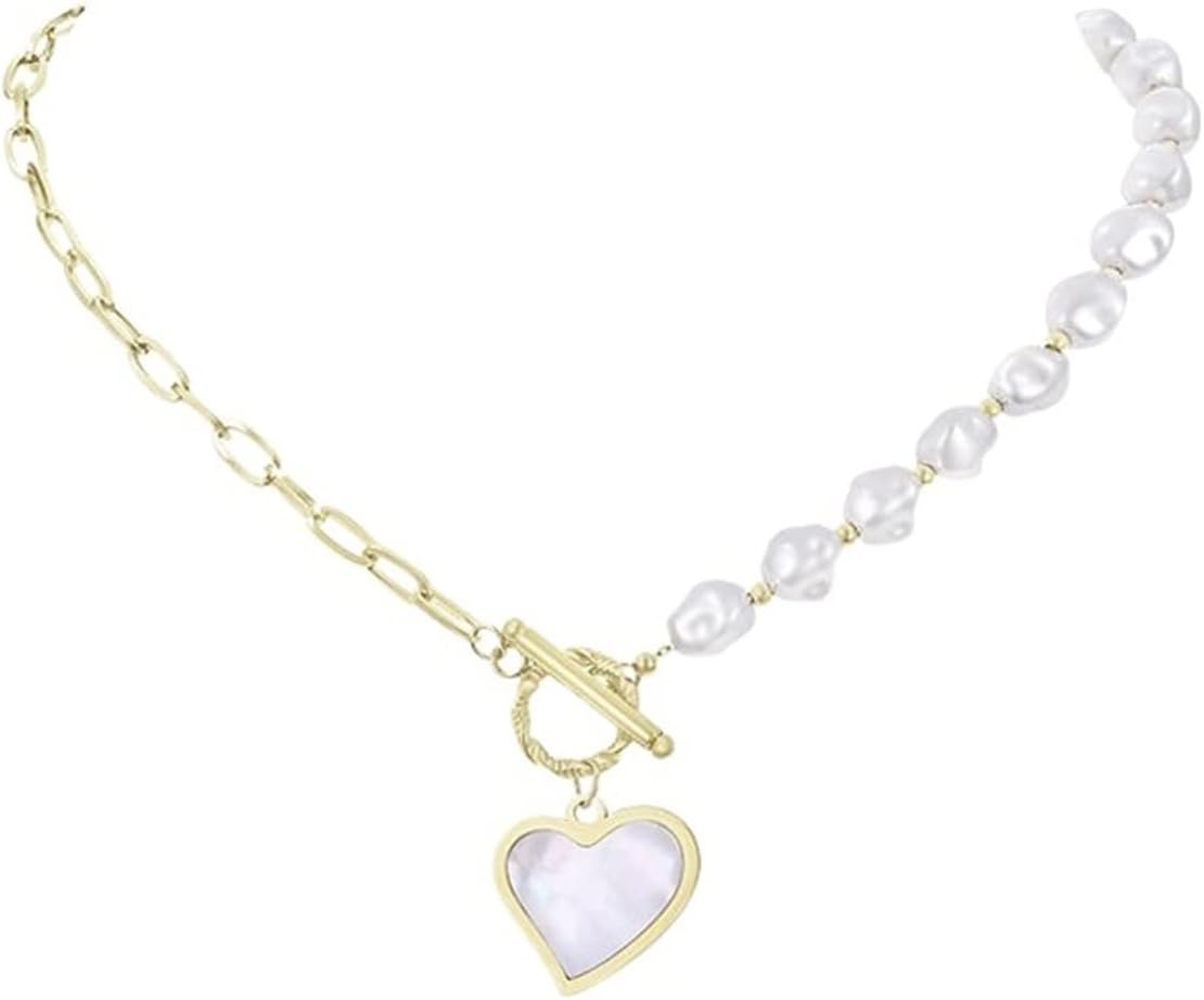 Light Luxury Love Pendant: High-End Pearl Necklace - Shop N Save
